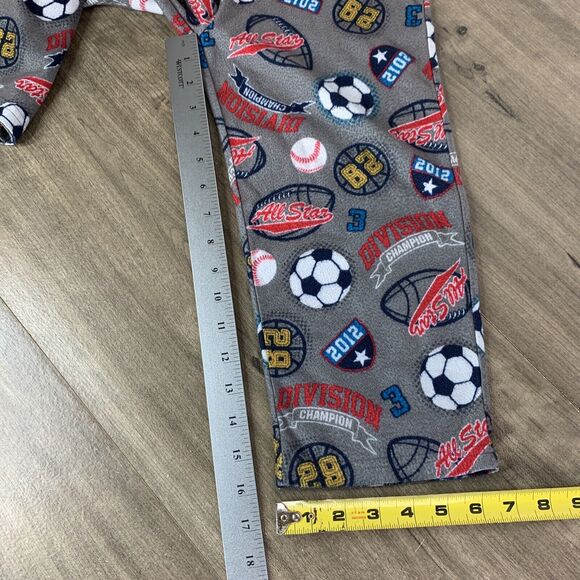 Faded Glory Boys 2 Pc Set Pajamas Size 6-7 Gray Sports Long Sleeve Button Up - Picture 7 of 12